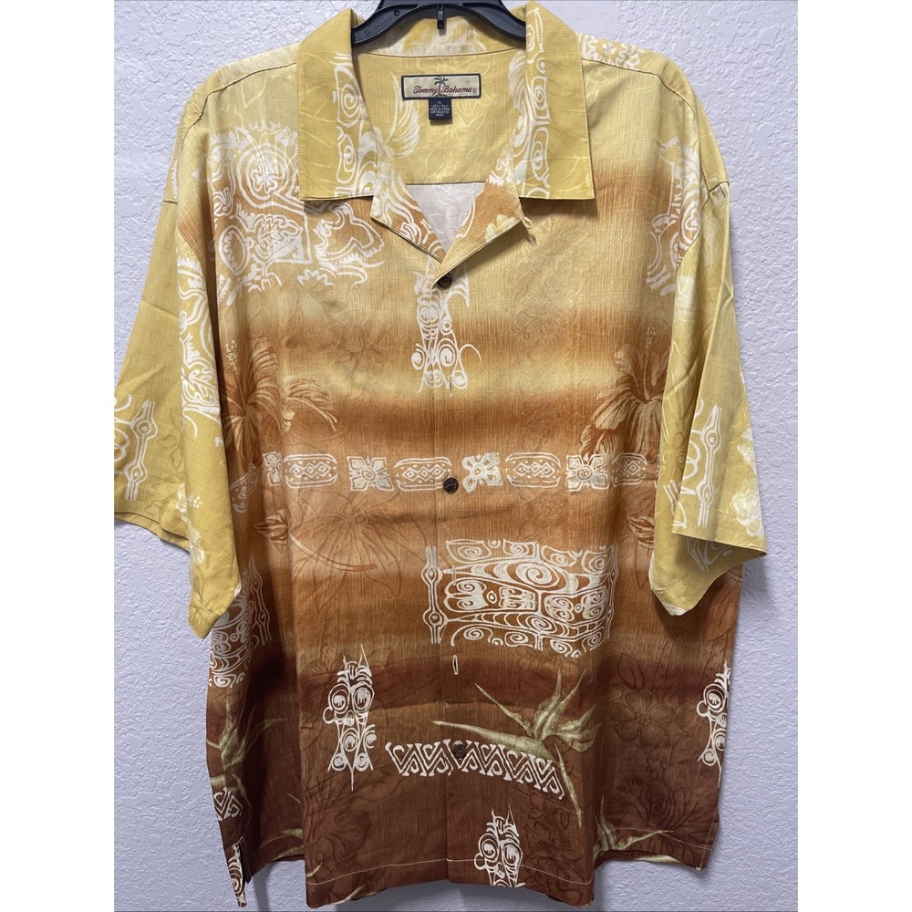 Tommy Bahama Men's Short Sleeve 100% Silk Floral, Tribal, Hawaiian Sz XL